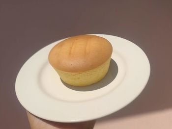 High angle view of breakfast in plate