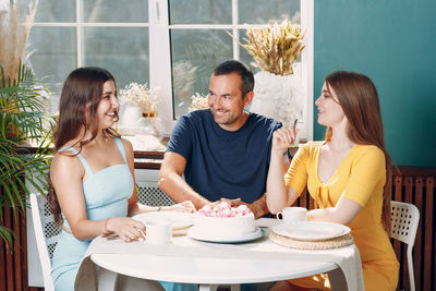 Group of people in restaurant