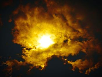 Low angle view of sky during sunset