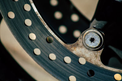 Close-up of motorcycle tire