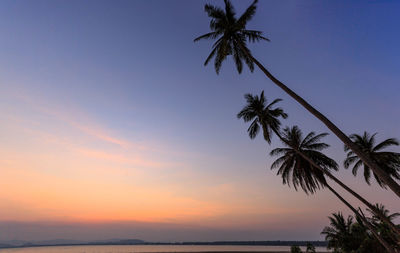 Scenic view of sea against sky at sunset