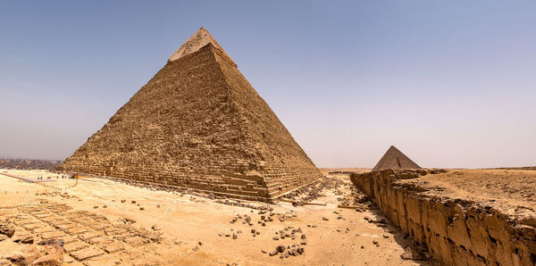 Low angle view of historical building against clear sky