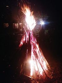 Light trails in city at night