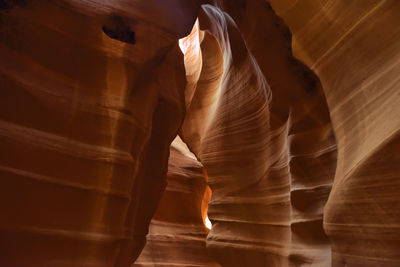 Low angle view of rock formation