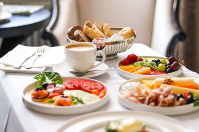 Close-up of food on table