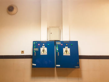 Information sign on wall