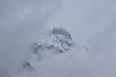 Snow covered mountain against sky