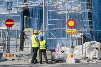 People on construction site