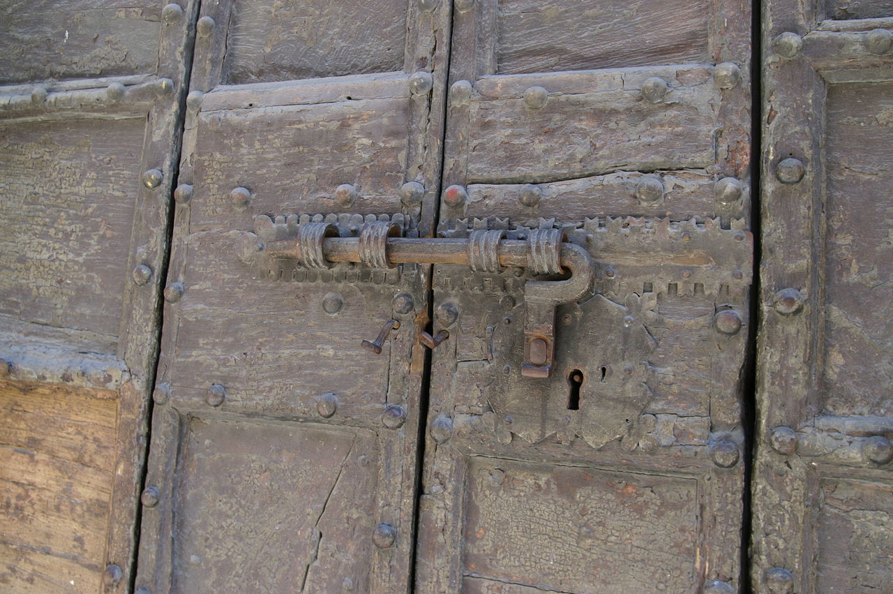 CLOSE-UP OF OLD DOOR