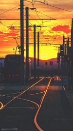 Road against sky during sunset