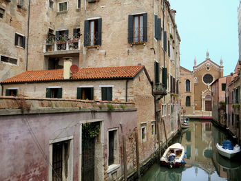 Canal amidst buildings in city