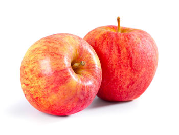 Close-up of apple against white background