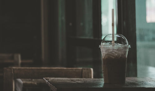 Close-up of drink on table