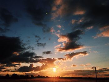 Sunset over landscape