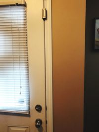 Close-up of closed door of building