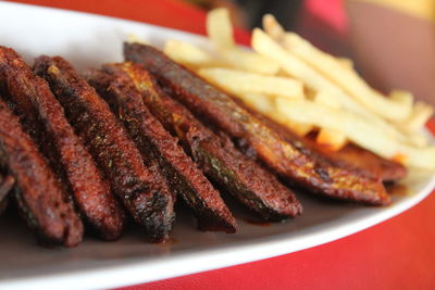 Close-up of food in plate