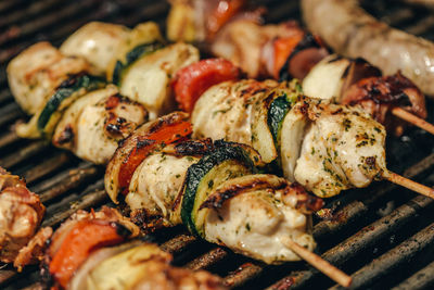 Amazing grilled chicken kabobs.