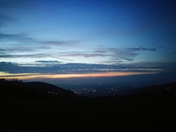 Scenic view of dramatic sky during sunset