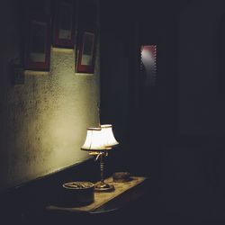 Close-up of illuminated lamp