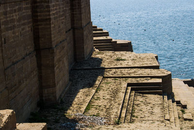 View of old building by sea