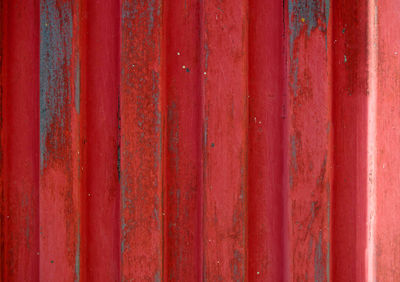 Full frame shot of red wall