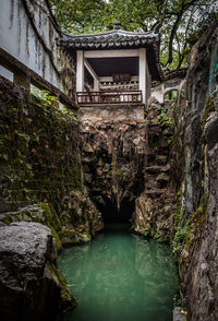 High angle view of old building