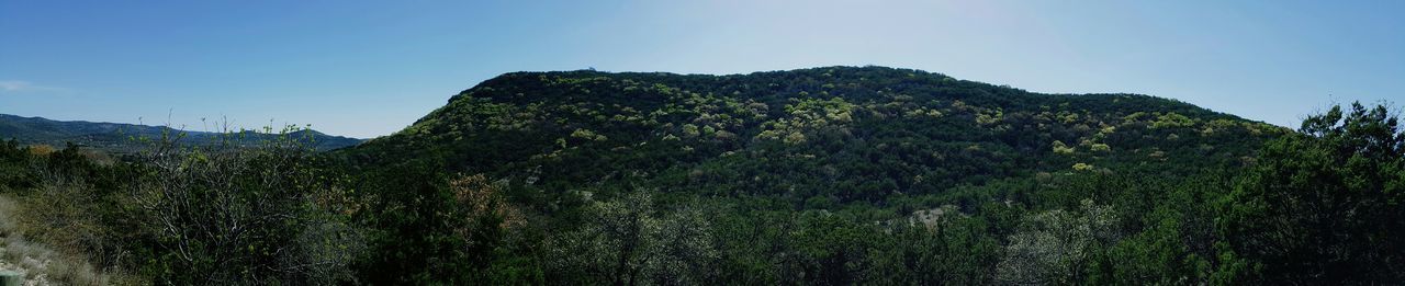 Scenic view of landscape against clear sky