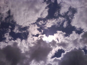 Low angle view of cloudy sky