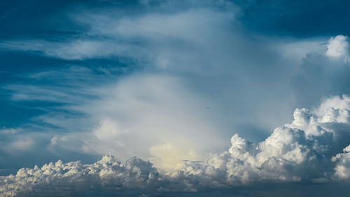 Low angle view of clouds in sky