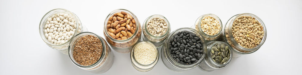 Close-up of candies against white background