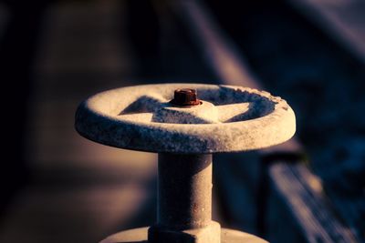 Close-up of rusty valve