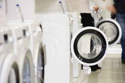 Washing machines in laundromat