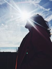 Woman on sunny day