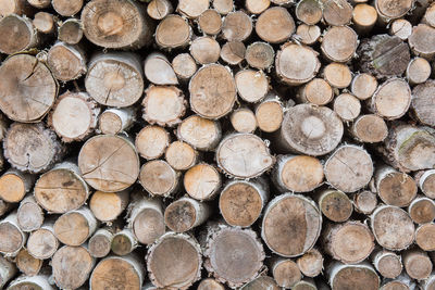 Full frame shot of logs