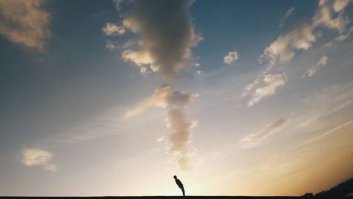 Low angle view of sky at sunset