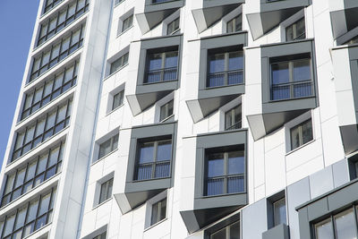 Low angle view of building in city against sky