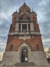 Low angle view of historical building against sky