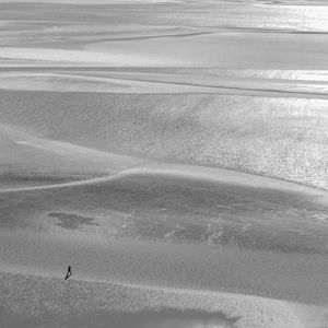 High angle view of beach