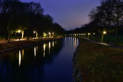 View of river at night