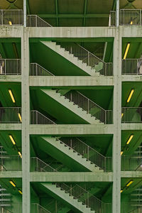 Full frame shot of external staircase of a building