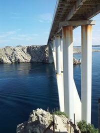 View of bridge over river