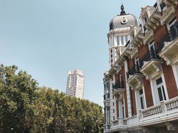 Low angle view of buildings against sky