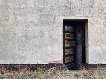 Entrance of abandoned building