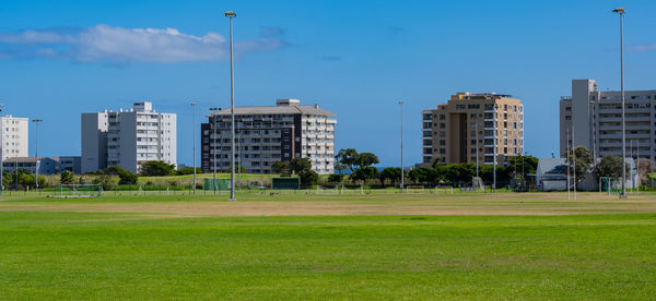 Buildings in park