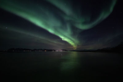 Scenic view of dramatic sky at night