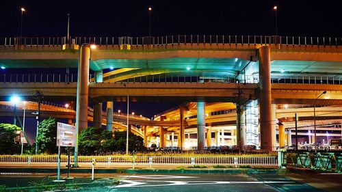 Illuminated street light at night