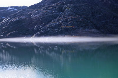 Scenic view of lake against mountain