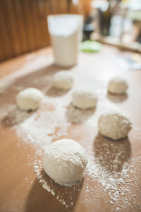 Close-up of cookies on table