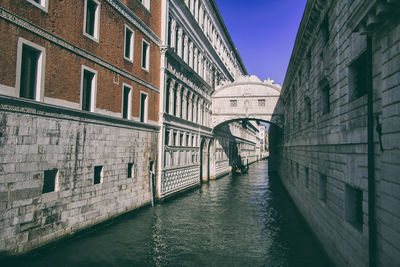 Canal amidst buildings in city