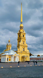 View of historic building against cloudy sky